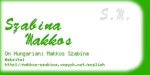 szabina makkos business card